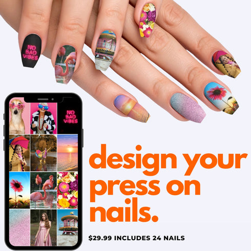 Design Your Own Custom Press-On Nails - Short Ballerina