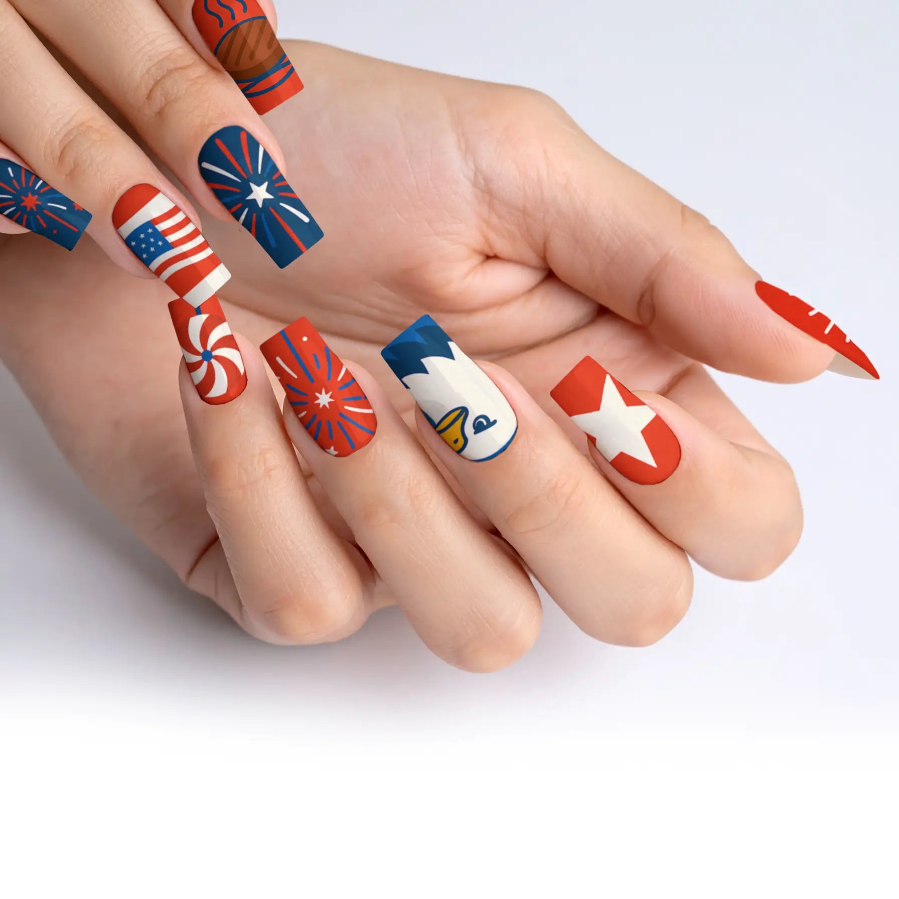 Ghostly Glow Haunt Halloween Press-On Nails